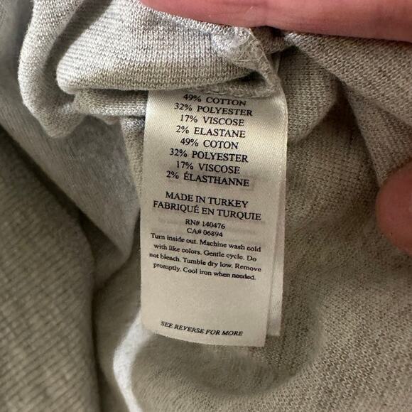 Faherty Coastal Gray Striped Long Sleeve Sweatshirt Pullover Women's Timeless, S - Picture 6 of 8